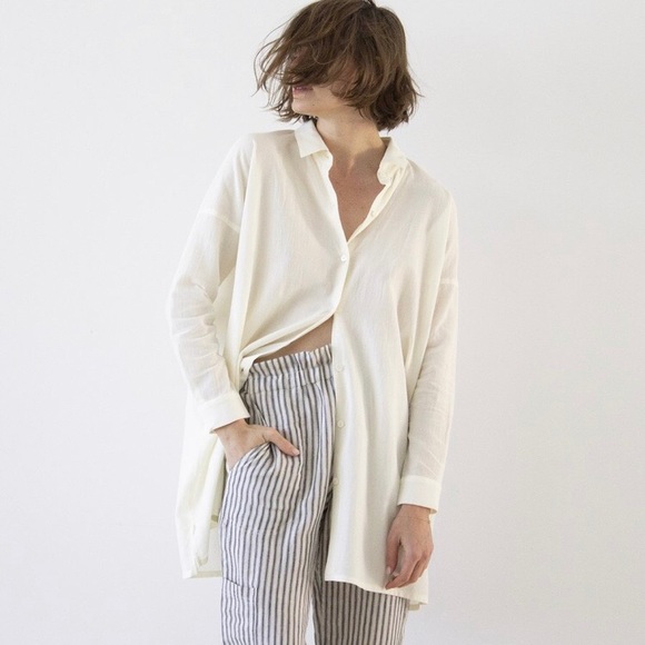 Evam Eva Tops - Evam Eva Long Sleeve Tunic Top Size 1